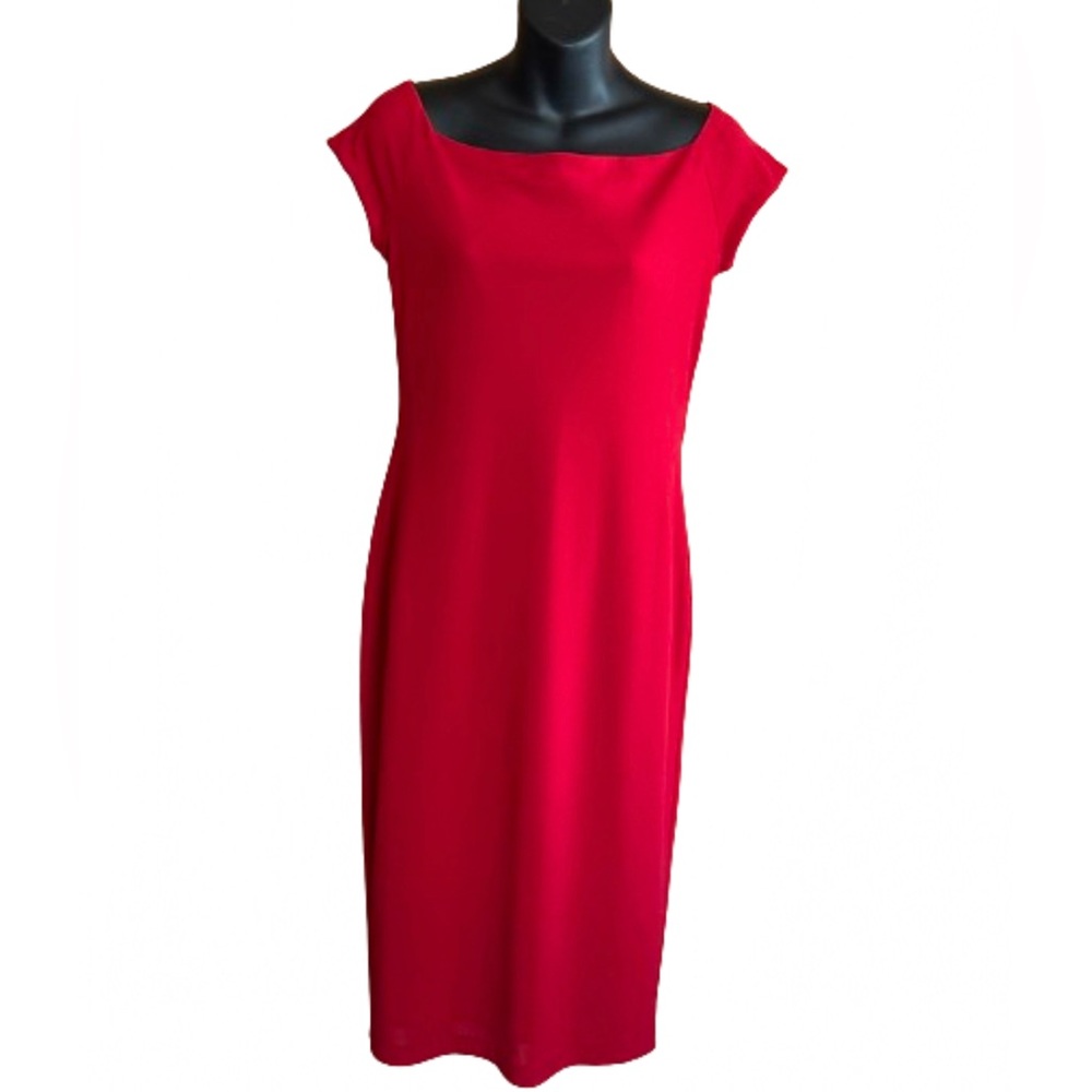 Laundry by Shelli Segal size 8 dress. Cap sleeve. Lined. EUC.  Beautiful red.